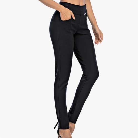 BLACK PULL ON PANTS BY NEEZEELEE. NWT. SIZE 6 - Picture 1 of 5